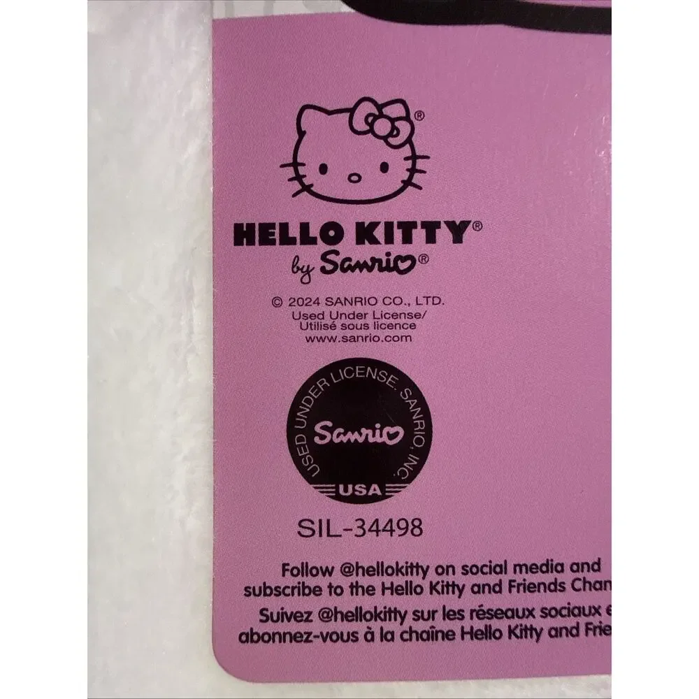 Hello Kitty Throw Blanket White Gray Grey Face Queen Super Soft 2024 Sanrio